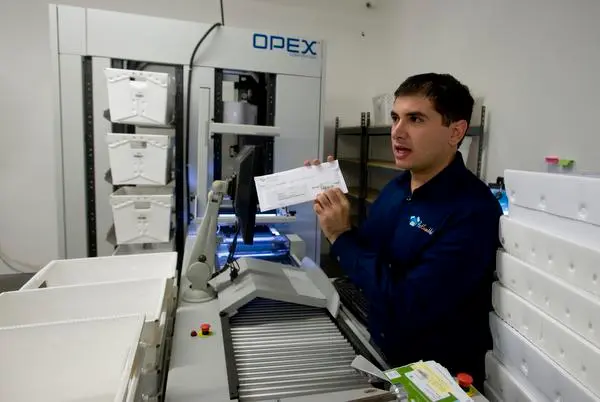 OPEX AS7200 processing mail in a digital mailroom environment